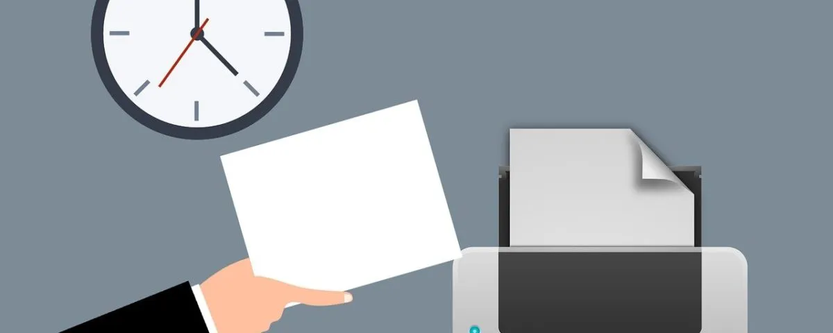 Free printer document machine illustration