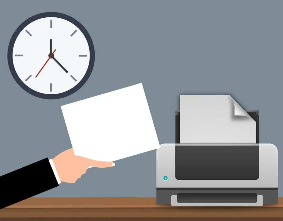 Free printer document machine illustration