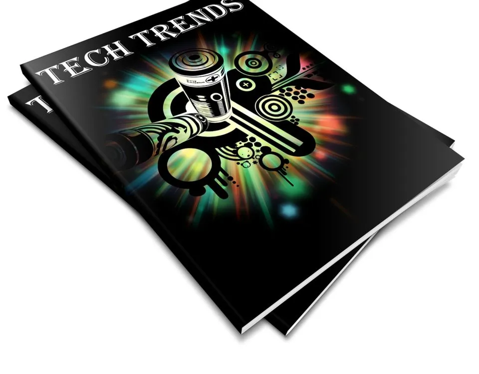Free tech trends report magazine illustration