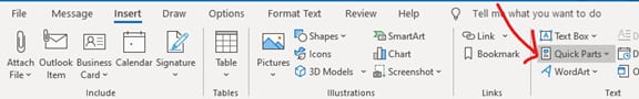 Outlook Quick Parts